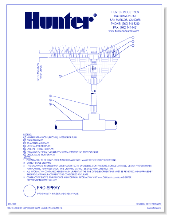 PROS-00 With IH Riser And Check Valve