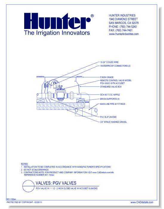Valves - PGV-151 - 2001G - PGV Valve w / 1 1/2 - 2 Inch Globe Valve w/ Accuset & Unions