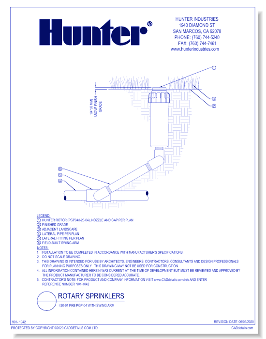 Rotors: I-20-04 PRB PGP-04- with Swing Arm