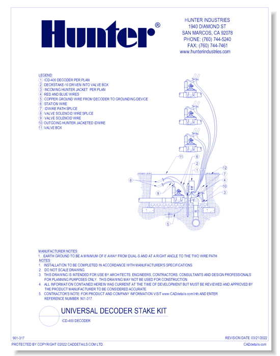 Universal Decoder Stake Kit - ICD 400 Decoder