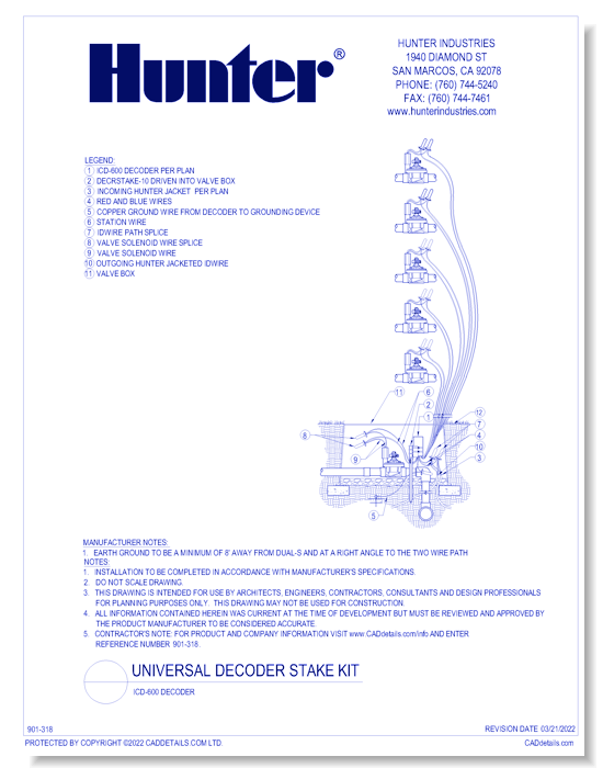 Universal Decoder Stake Kit - ICD 600 Decoder
