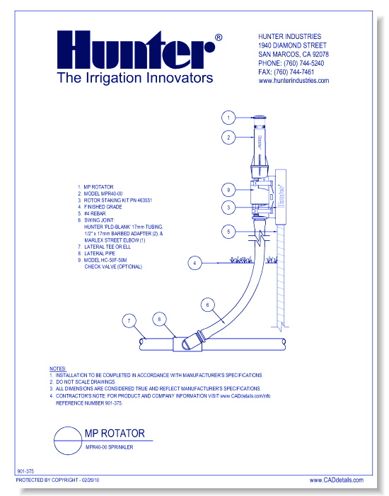 MP Rotator - MPR40-00 Sprinkler