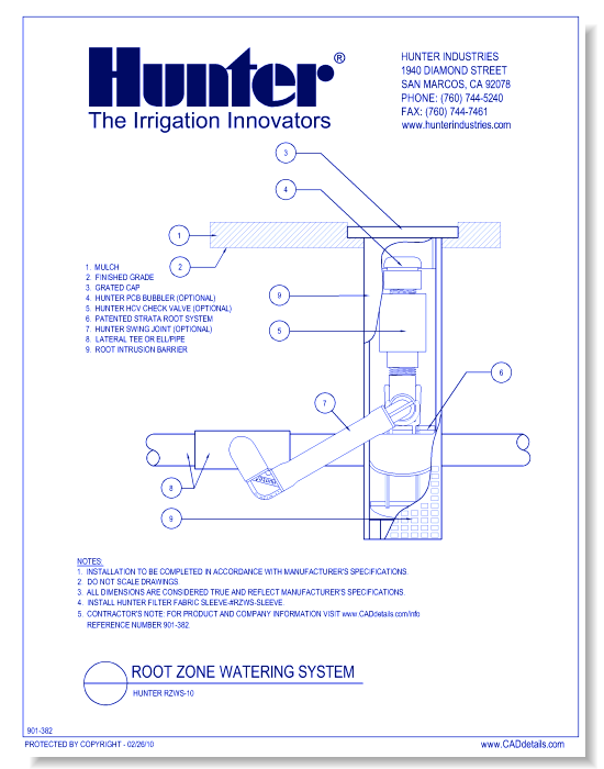 Root Zone Watering System - Hunter RZWS-10