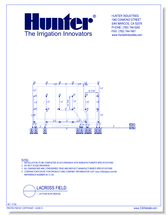 Lacross Field - I-25 Four Row Design