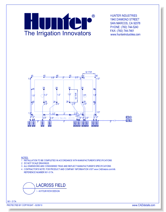 Lacross Field - I-40 Four Row Design