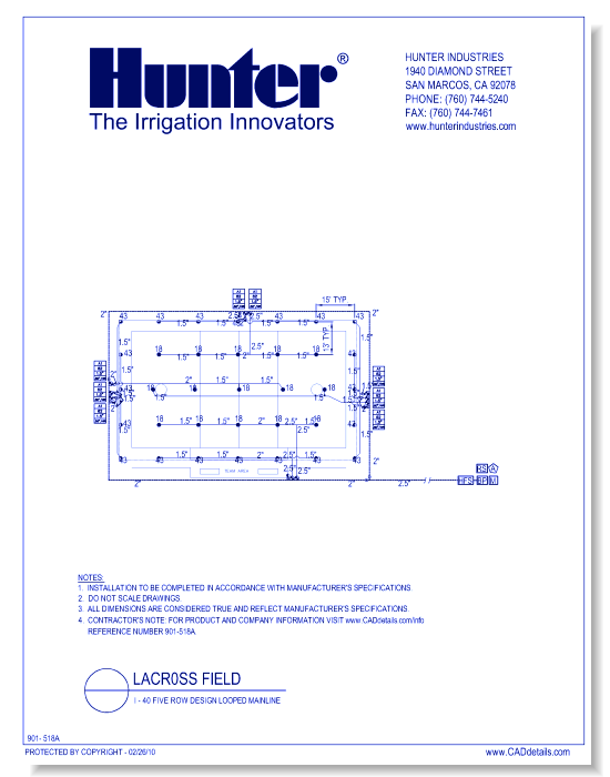 Lacross Field - I-40 Five Row Design Looped Mainline