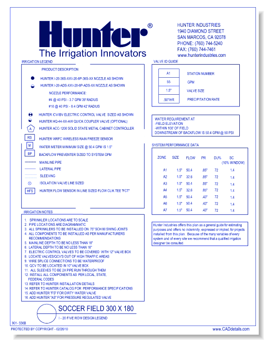 Soccer Field 300 x 180 I-20 Five Row Design (2 of 2)