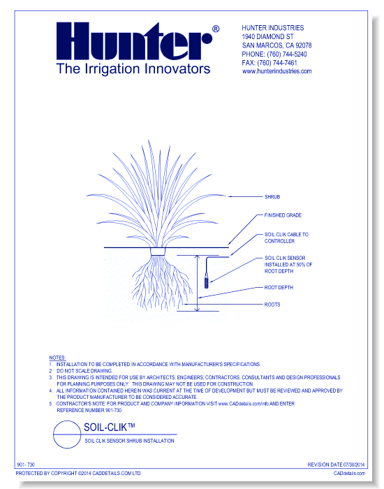 SOIL CLIK SENSOR SHRUB INSTALLATION