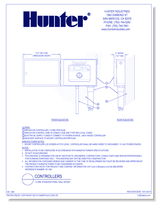 Controllers - I-CORE Stainless Steel Wall Mount