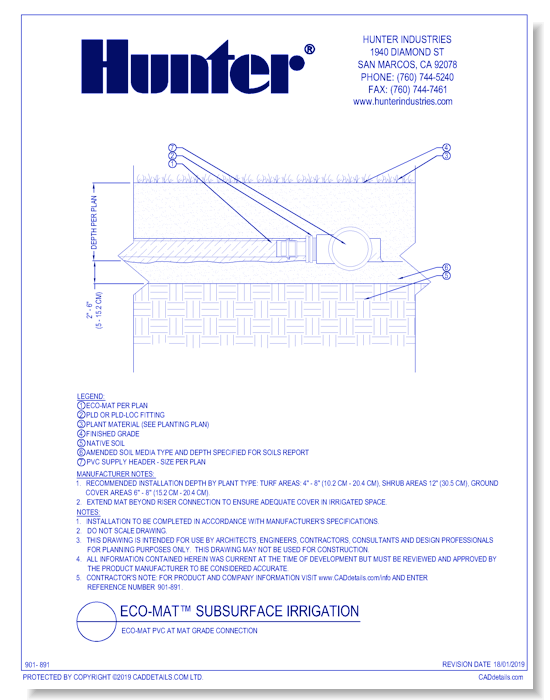 ECO-MAT PVC at Mat Grade Connection