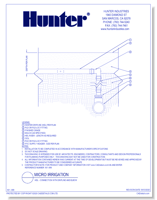HDL - Connection with Dripline and Elbow