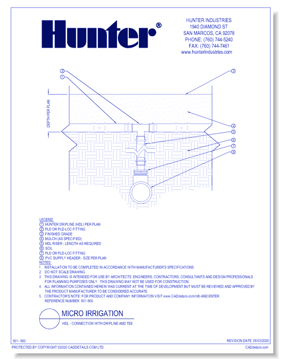 HDL - Connection with Dripline and Tee
