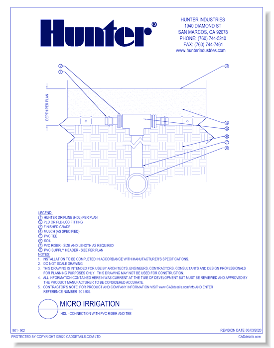 HDL - Connection with PVC Riser and TEE