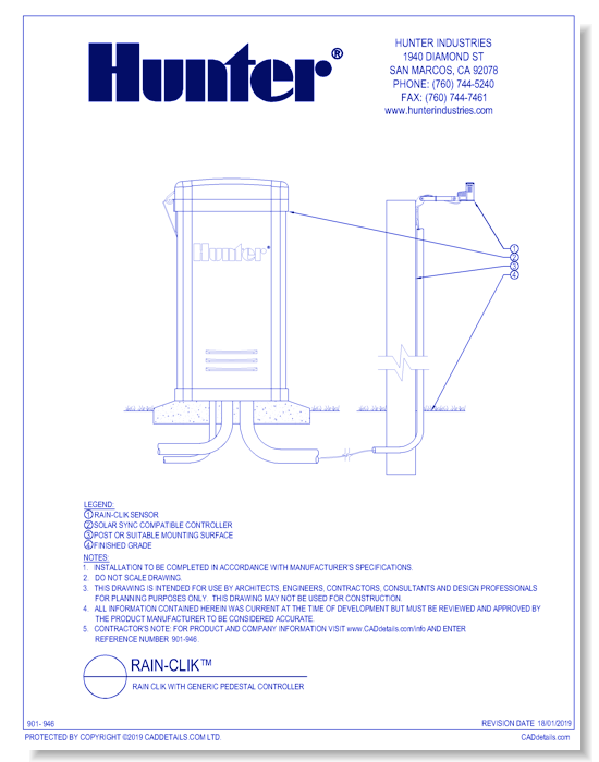 Sensors - Rain Clik with Generic Pedestal Controller