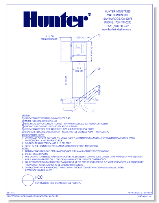 Controllers - HCC Stainless Steel Pedestal