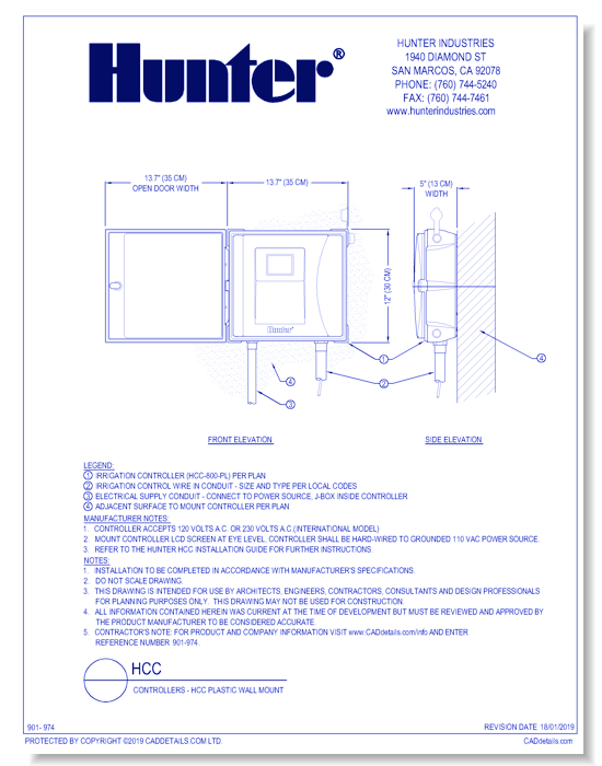Controllers - HCC Plastic Wall Mount
