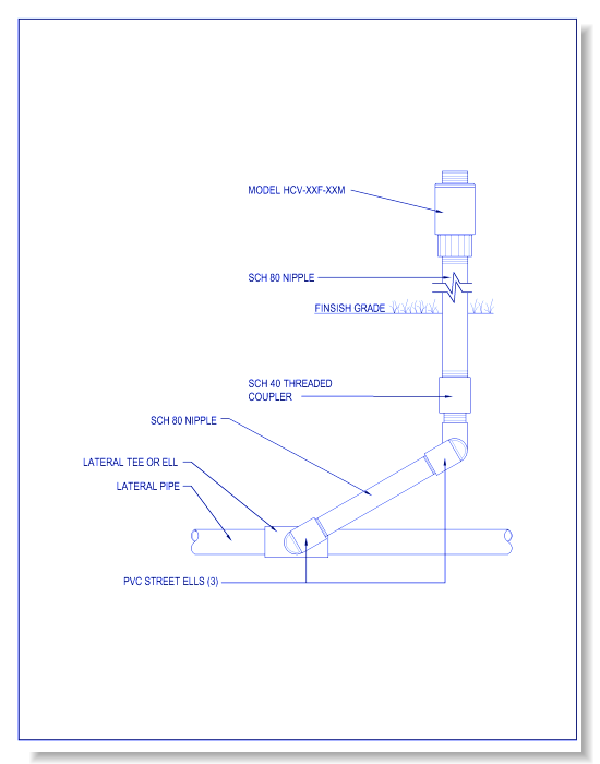 Valves - HCV-XXF-XXM - HCV Check Valve w/o Check Valve & w/ PVC Street Elbows