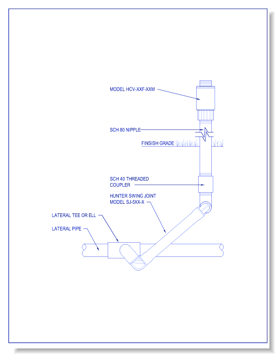 Valves - HCV-XXF-XXM - HCV Check Valve w/ Check Valve & w/ Hunter Swing Joints
