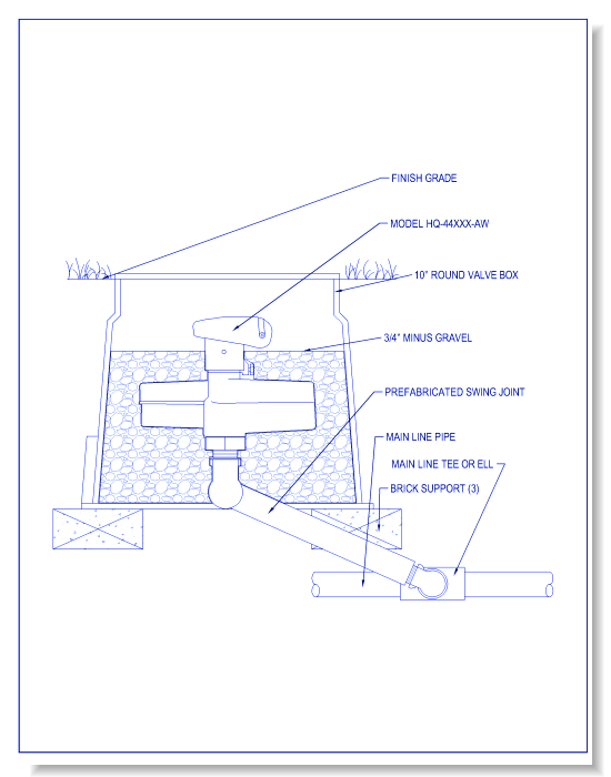 Valves - HQ-44-XXX-AW - HQ Quick Coupling Valve w/ 1 Inch Inlet, 2-Piece Body & Acme Key with Anti-Rotation Wings