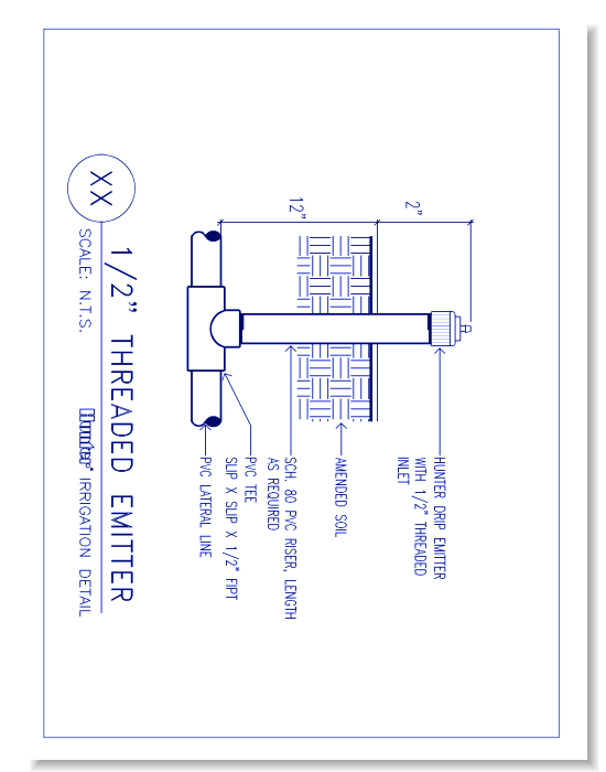 Drip Emitters - Threaded Emitter on Pipe