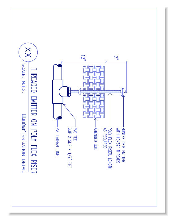 Drip Emitters - Threaded Emitter on Poly Flex Riser