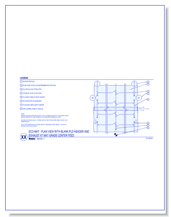 ECO-MAT Blank HDL Header and Exhaust at Mat Grade Center Feed