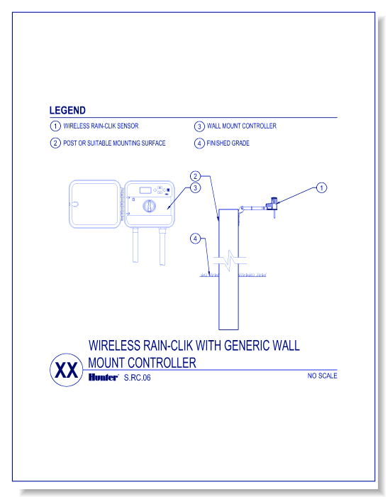 Sensors - Wireless Rain Clik with Generic Wall Mount Controller