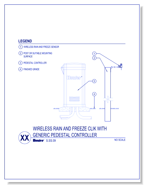 Sensors - Wireless Rain Freeze Clik with Generic Pedestal Controller