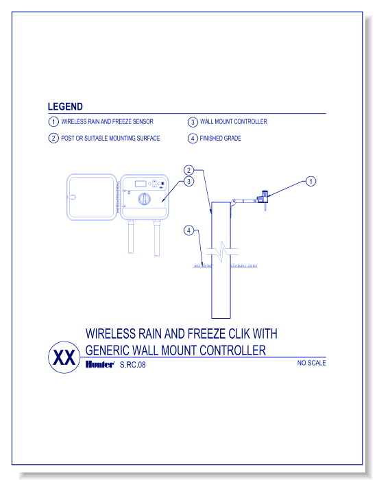 Sensors - Wireless Rain Freeze Clik with Generic Wall Mount Controller