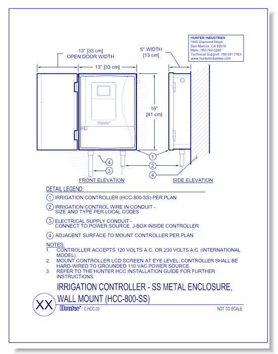 Controllers - HCC Stainless Steel Wall Mount