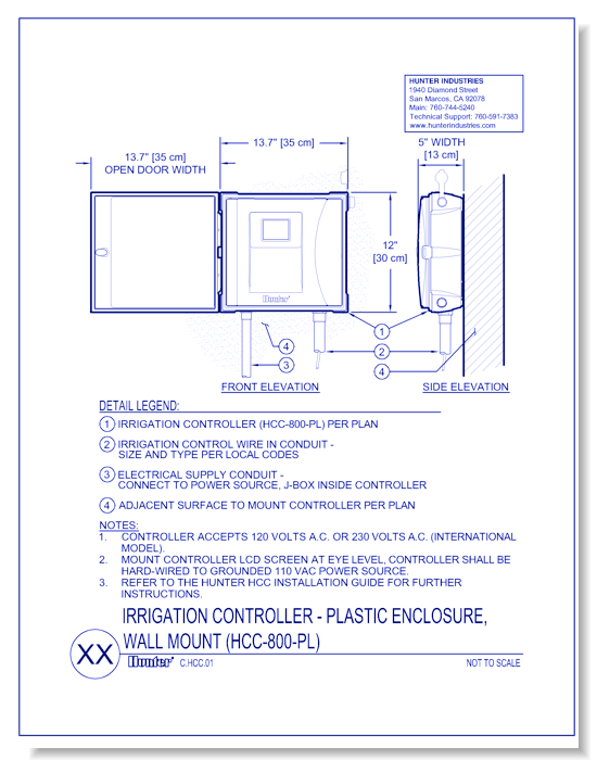 Controllers - HCC Plastic Wall Mount