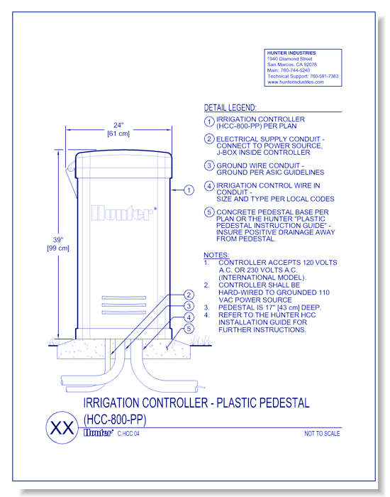 Controllers - HCC Plastic Pedestal