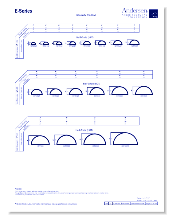E-Series: Aluminum Clad - Specialty Windows - Elevation