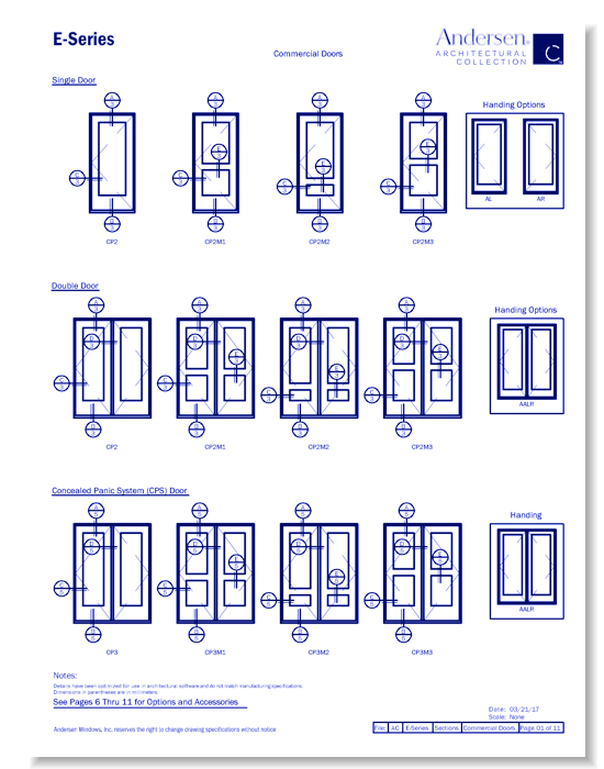 E-Series: Aluminum Clad - Commercial Doors - Section