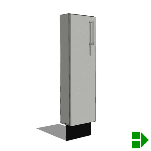 OFFxx: False Front Base Cabinet With Full-Height door, 4"D. (Allows easy access behind cabinet.)