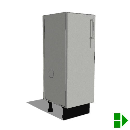 OBFWDxxx: Open Base Storage Cabinet, 1 Door