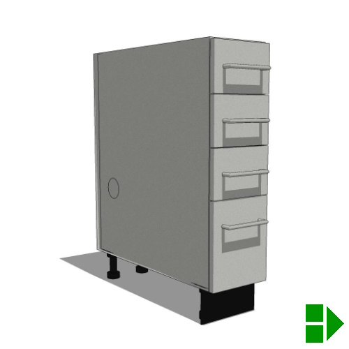 OBMxx40: Base Storage Cabinet, 4 Drawers
