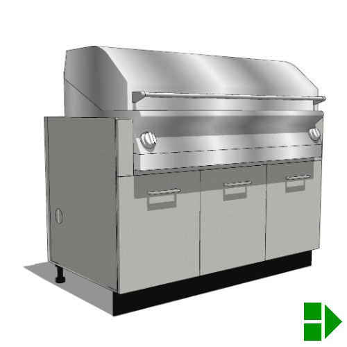 OGBxx30: Grill Base - 27 Inch D, 3 Drawers