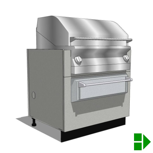 OGWxx00: Grill Base for Grill with Warming Drawer