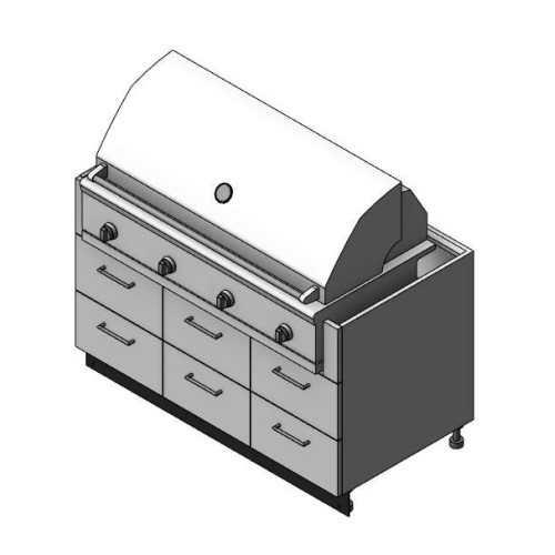 CAD Drawings BIM Models Danver Grill Base Cabinets