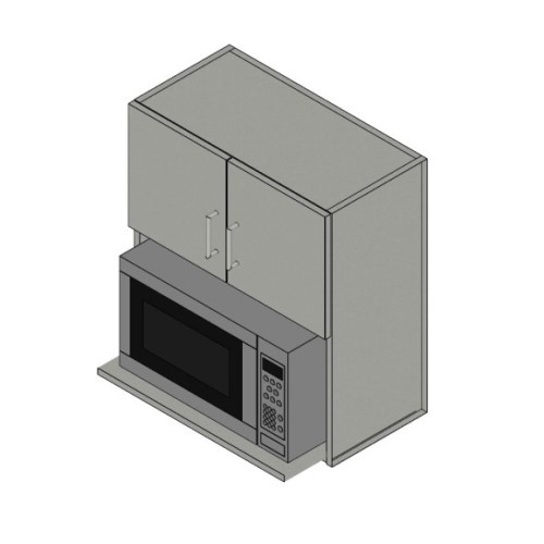 CAD Drawings BIM Models Danver Microwave Wall Cabinets