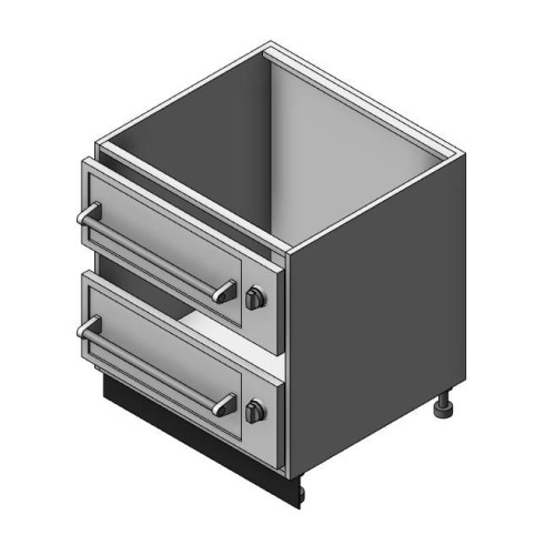 CAD Drawings BIM Models Danver Double Warmer Drawer Base Cabinets
