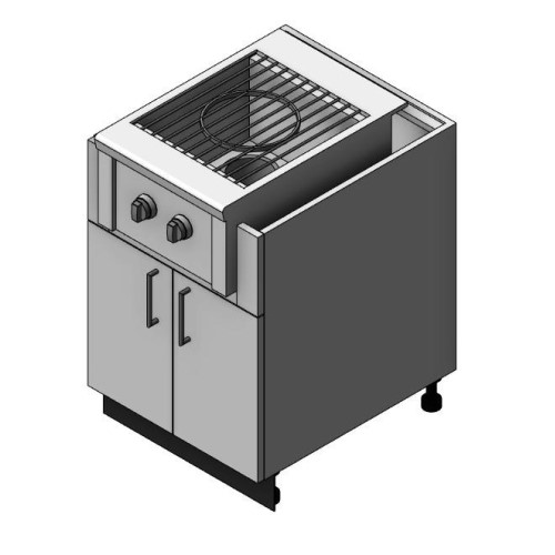 CAD Drawings BIM Models Danver Side Burner Base Cabinets