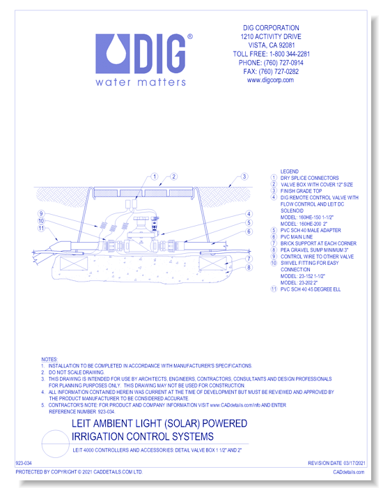 LEIT 4000 Controllers And Accessories - Detail Valve Box 1 1/2" and 2"