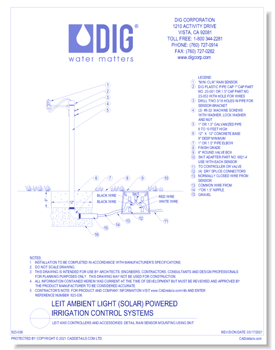 LEIT 4000 Controllers And Accessories - Detail Rain Sensor Mounting Using SKIT