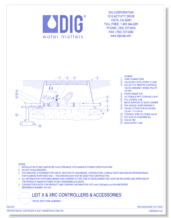 LEIT X & XRC Controllers And Accessories - Detail Drip Zone Assembly