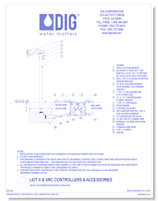 LEIT X & XRC Controllers And Accessories - Detail Rain Sensor Mounting Using SKIT