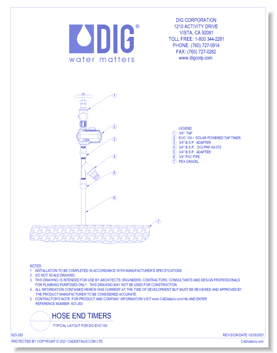 Typical Layout for DIG EVO 100
