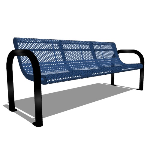 F1027 - Ultra 6' Expanded Steel Bench, Portable/Surface Mount