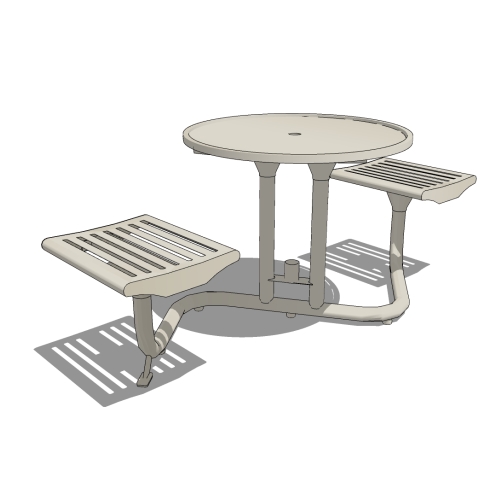 LEX1600 - Exposition Bistro Table with 2 Flat Seats